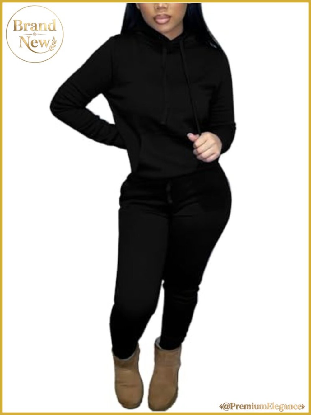 Women's 2 Piece Sweatsuit Set Long Sleeve Hoodie Jogger Sweatpants Tracksuit